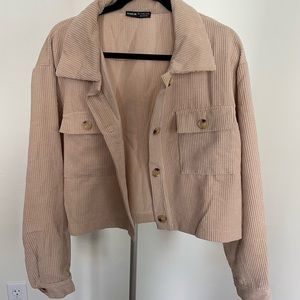 Corduroy cropped jacket